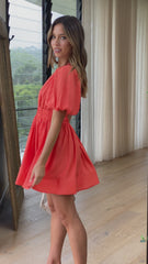 Erin Mini Dress - Melon