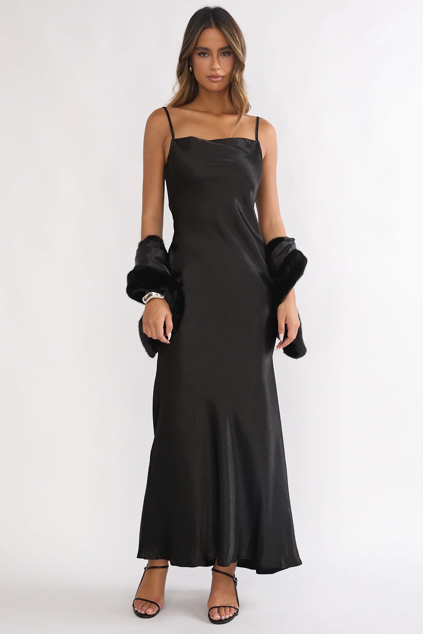 Hadley Cami Scarf Maxi Dress Black